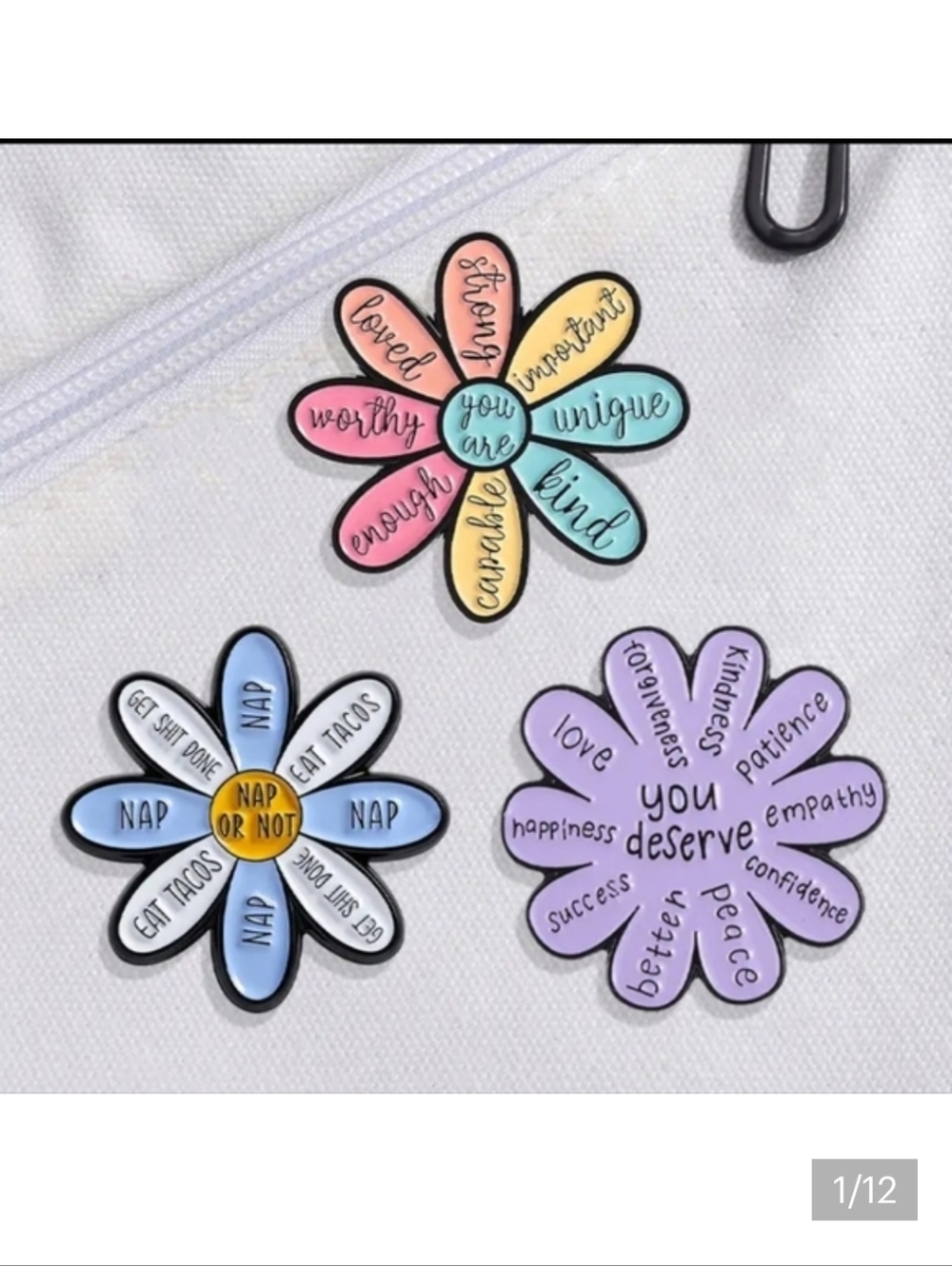 🆕️🌸 INSPIRATIONAL DAISY PINS - SET OF 3🌸